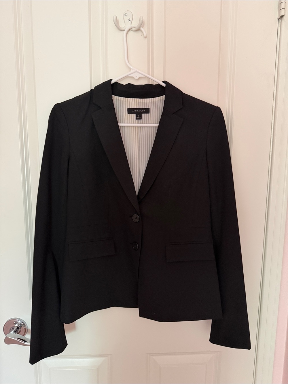 Ann Taylor Black Classic Two-Button Blazer
